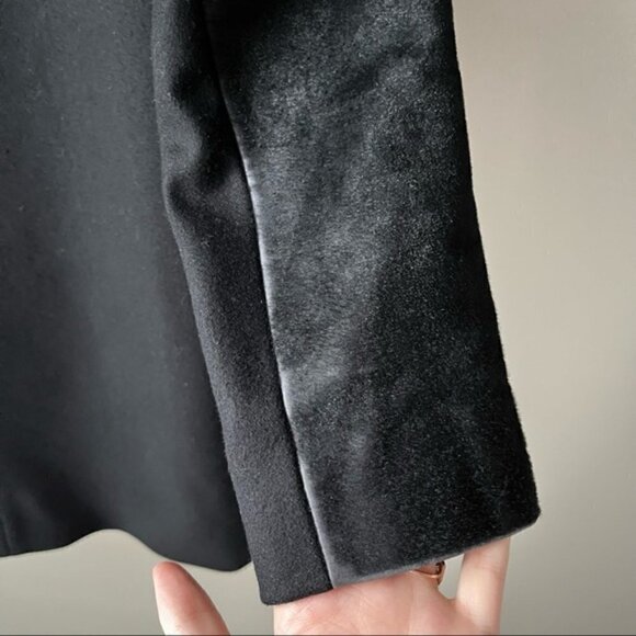JUDITH & Charles | Manille Calf Hair Wool Coat Size 2 Black - Picture 9 of 13